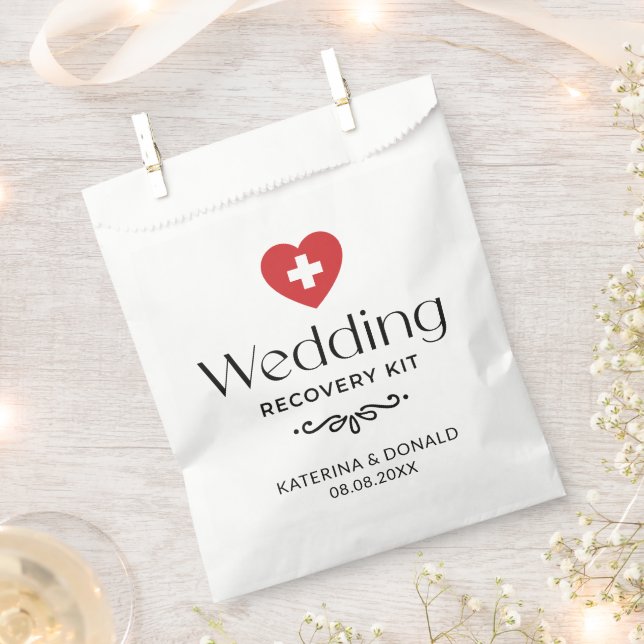 Wedding Hangover Erholung Kit Geschenktütchen (Ausgeschnitten)
