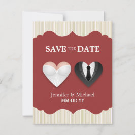 Wedding Hearts - Funny Save the Date Einladung
