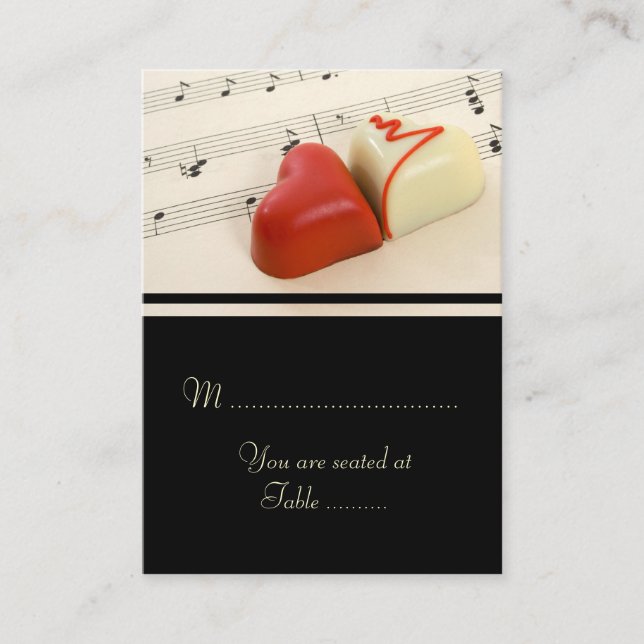 Wedding Hearts Set Platzkarte (Vorderseite)