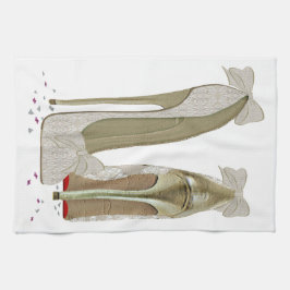 Wedding hohe Heels-Kunst Handtuch