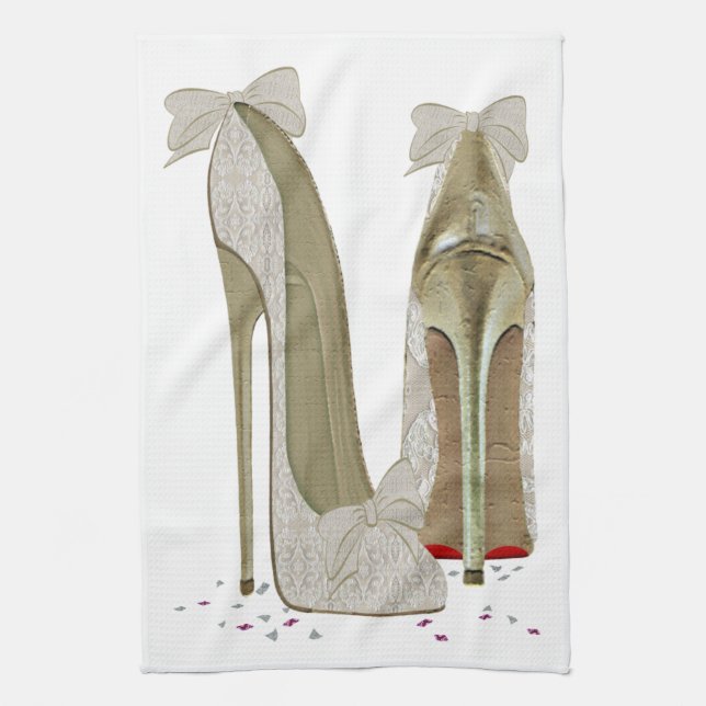 Wedding hohe Heels-Kunst Handtuch (Vertikal)