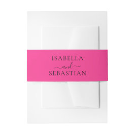 Wedding Hot Pink Fuchsia  Einladungsbanderole