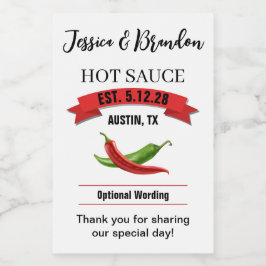 Wedding Hot Sauce Label HS037tr Weinetikett
