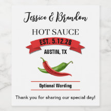 Wedding Hot Sauce Label HS037wn