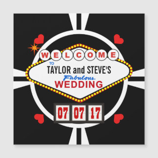 Wedding im Vegas-Kasino-Bevorzugungs-Poker-Chip Magnetkarte