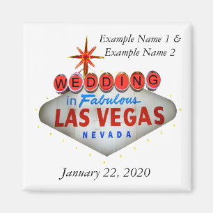 Wedding in Magneten Las Vegas Save the Date Magnet