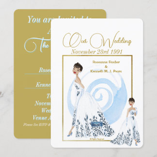 Wedding Inv. 2 White(The Dress) RFPMDesign ©️ 2024 Einladung