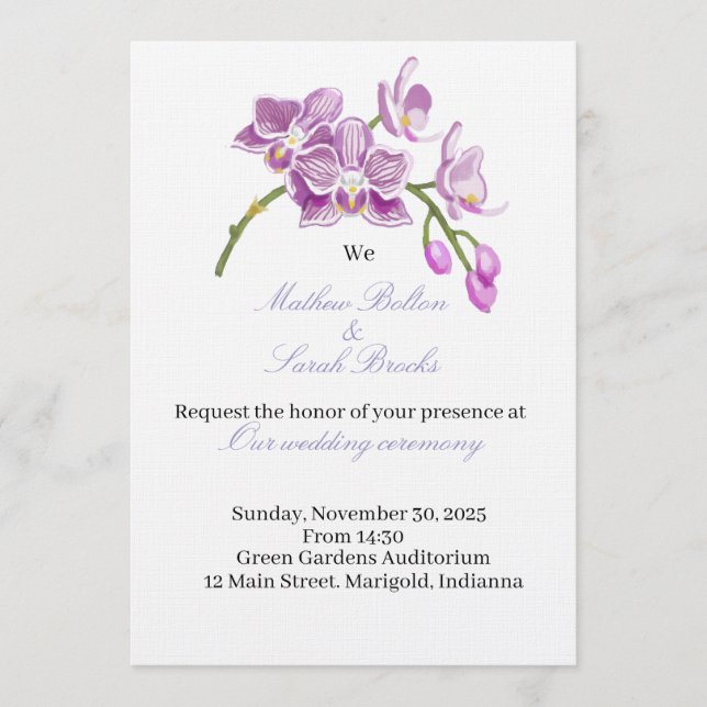 Wedding Invitation (Devant)