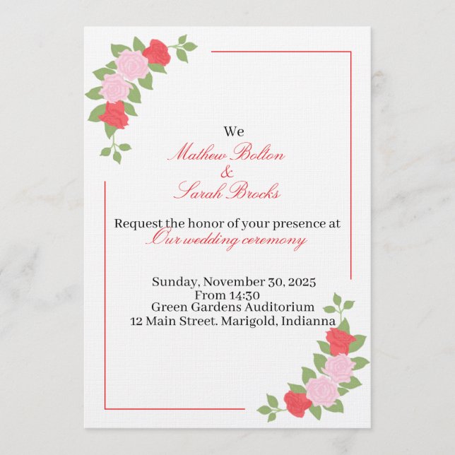 Wedding Invitation (Devant)