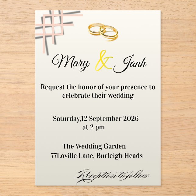 Wedding Invitation (Recto)