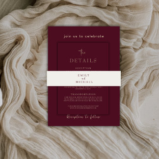 Wedding Invitation Belly Bands Elegant Personalize Einladungsbanderole