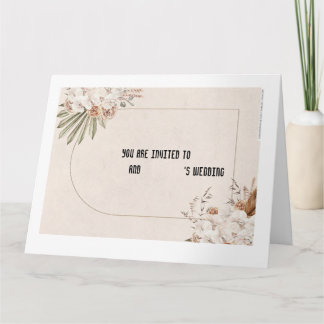 Wedding invitation card