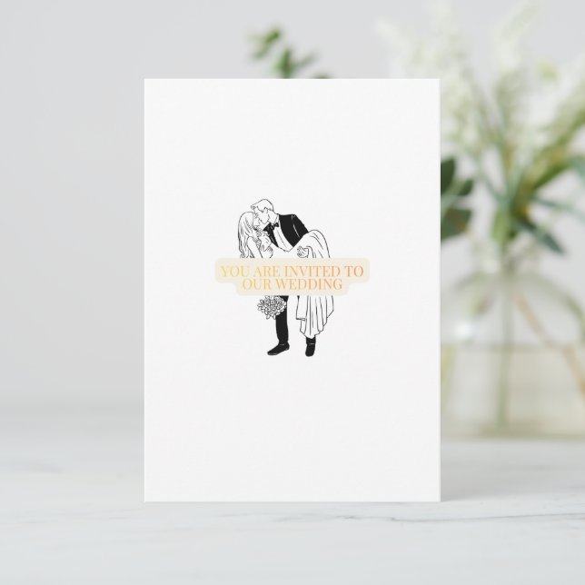 Wedding Invitation Card (Stehend Vorderseite)