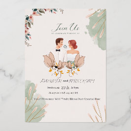 wedding invitation card folieneinladung