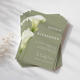 Wedding Invitation "Delicate Calla Lilies" Einladung