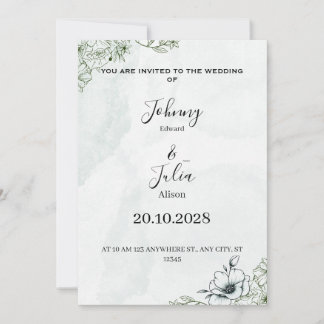 Wedding invitation feiertagskarte