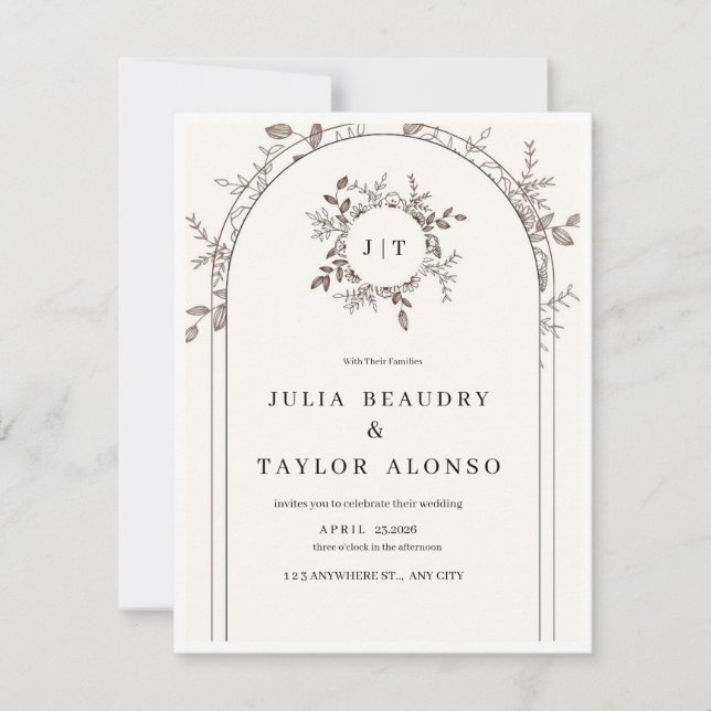 WEDDING INVITATION RSVP KARTE (Vorderseite)