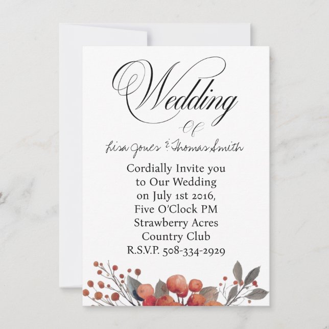 Wedding invitation simple (Devant)