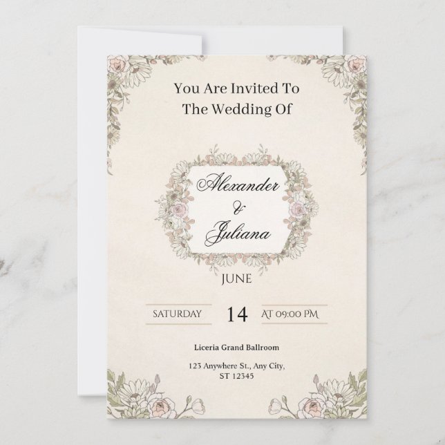  Wedding Invitations (Devant)