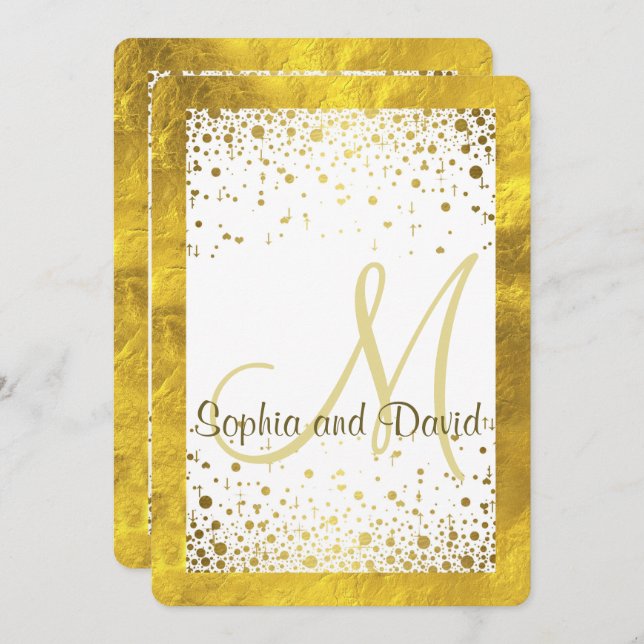 Wedding invitations | Gold Foil (Devant / Derrière)