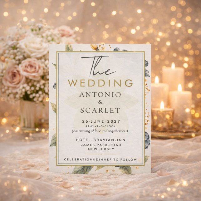 Wedding Invitations QR Code Elegant And minimalist Einladung (The Wedding invitation elegant  classic minimalist)