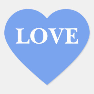 Wedding Invite Cornflower Blue Herz-Aufkleber