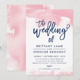 WEDDING INVITE moderne stilvolle marinebrosa Aquar Einladung