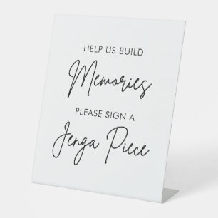 Wedding Jenga Guest Book Sign Sockelschild