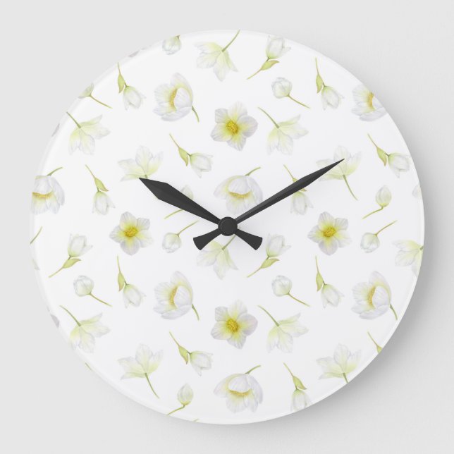 Wedding Joy Wall Clock Große Wanduhr (Vorderseite)
