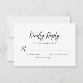 Wedding Kindly Antwort handgeschriebene Black Mode