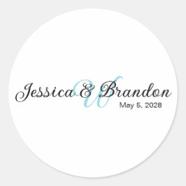Wedding Label 016 Runder Aufkleber