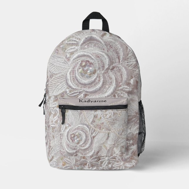 Wedding Lace Bride Bedruckter Rucksack (Vorderseite)