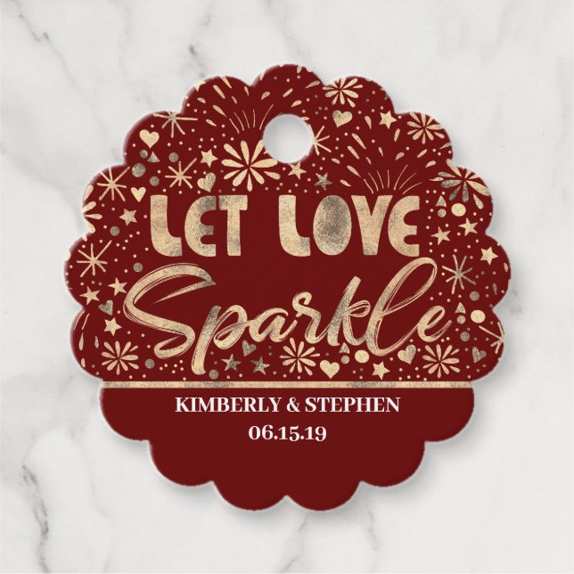 Wedding Lass Liebe Sparkle Absenden Geschenkanhänger (Vorderseite)