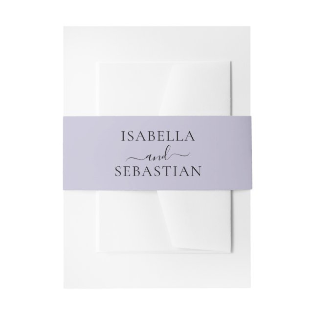 Wedding Lavender Lilac  Einladungsbanderole (Vorderseite Beispiel)