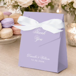 Wedding Lavender Simple Vielen Dank, Script Lila Geschenkschachtel