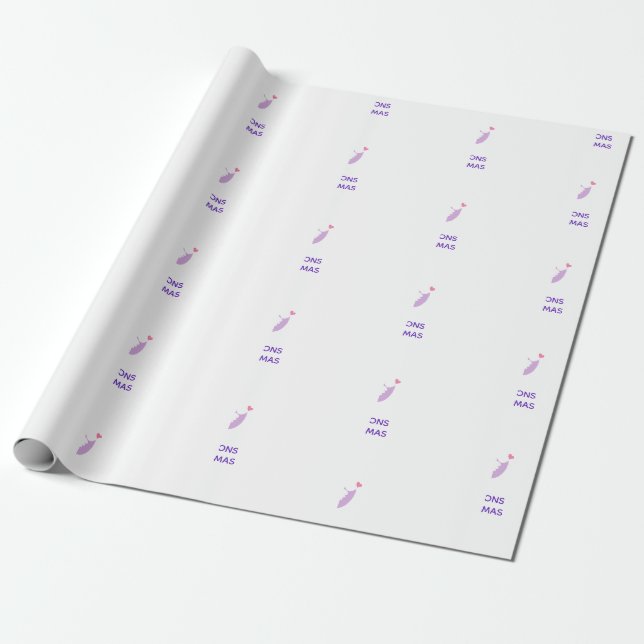 Wedding Love Bird Niedlich Bridge Groom Name Geschenkpapier (Ungerollt)