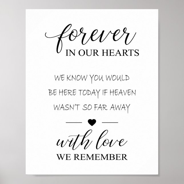 Wedding Memorial Sign Poster (Vorne)
