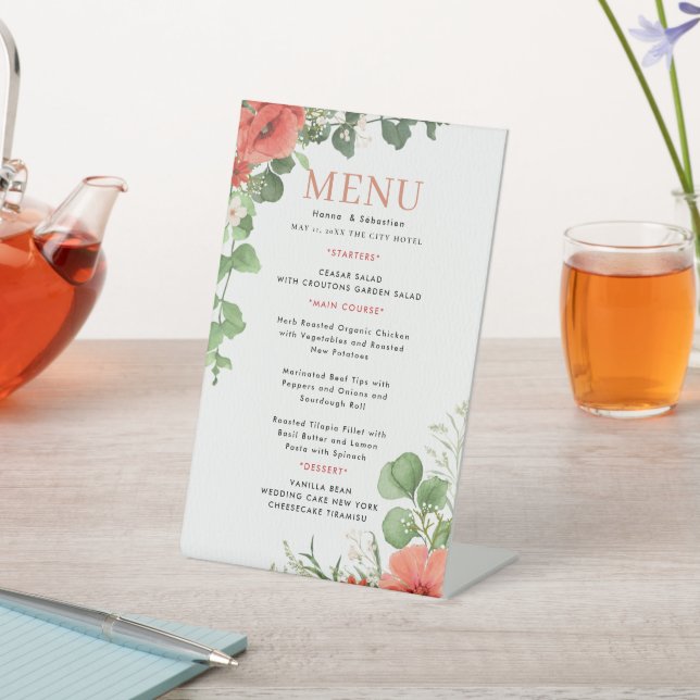 Wedding Menu Sockelschild (In SItu)