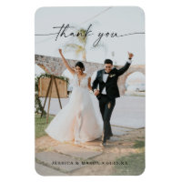 Wedding Modern Vielen Dank Foto Magnet