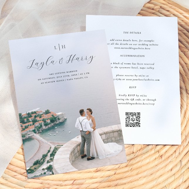 Wedding Monogram | Alle in einem QR-Foto Einladung (Von Creator hochgeladen)