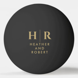 Wedding Monogram Custom Bride and Groom Beer Pong Tischtennisball