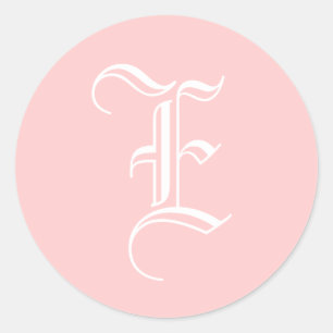 Wedding Monogram E Aufkleber Altes Englisch Stift 