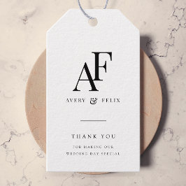 Wedding Monogram Elegant Einfach Minimalistisch Geschenkanhänger