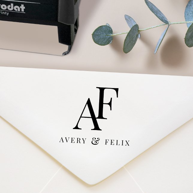 Wedding Monogram Elegant Wedding Gevor Permastempel (Von Creator hochgeladen)