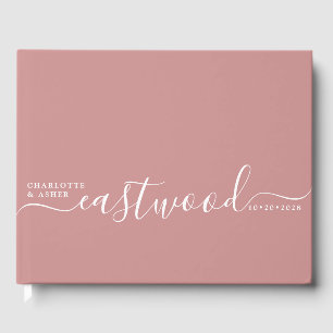 Wedding Monogram Wedding Dusty Pink Gästebuch