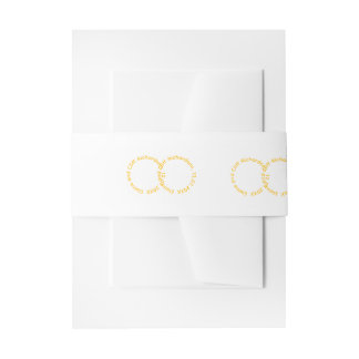 Wedding Names in Circles White Einladungsbanderole