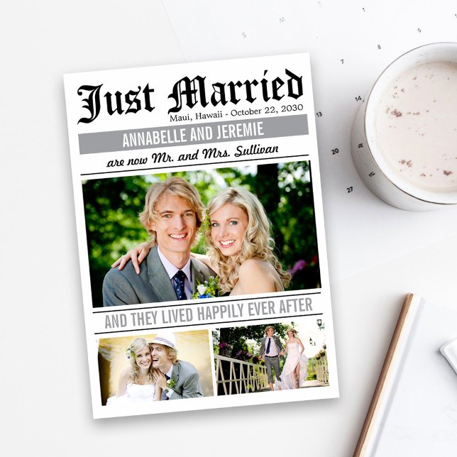 Wedding News Wedding - White Einladung (Von Creator hochgeladen)