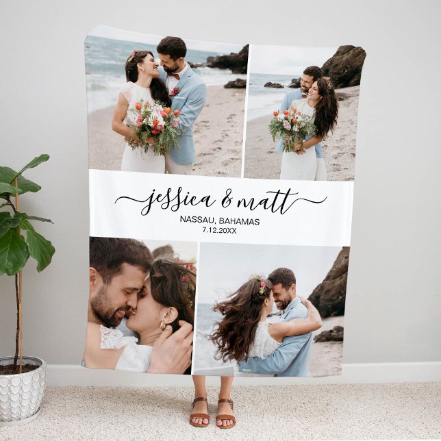 Wedding or Anniversary Photo Sherpa Blanket Sherpadecke (Von Creator hochgeladen)