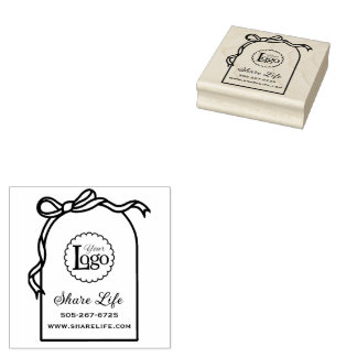 Wedding Organizer Business Ribbon Wood Art Stamp Gummistempel