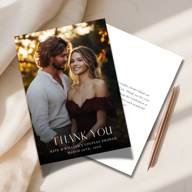 Wedding Overlay Foto Paare Dusche Foto Dankeskarte (Von Creator hochgeladen)